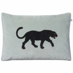 Kirjailtu Musta Pantteri -tyynyliina 40x60 Cm